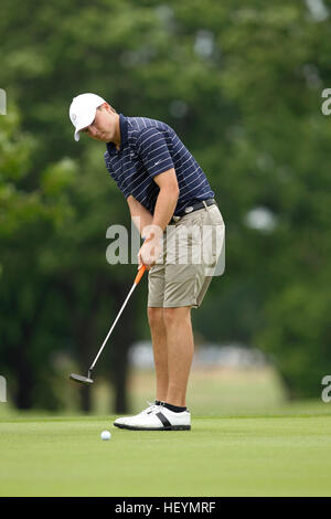 Jordan Spieth spielt für Dallas Jesuit UIL Texas State 5A Division Golf Weltmeisterschaft 2011 in Austin, Texas. Stockfoto