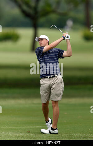 Jordan Spieth spielt für Dallas Jesuit UIL Texas State 5A Division Golf Weltmeisterschaft 2011 in Austin, Texas. Stockfoto