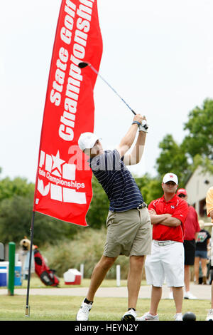 Jordan Spieth spielt für Dallas Jesuit UIL Texas State 5A Division Golf Weltmeisterschaft 2011 in Austin, Texas. Stockfoto