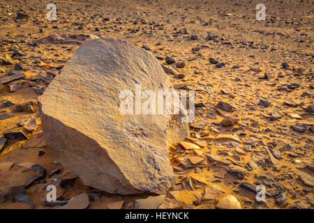 Reg-Wüste Sahara im südwestlichen Marokko Stockfoto