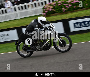 Ivo Viscasillas, Joaquin Folch-Rusinol Jr., Norton Manx, Barry Sheene Memorial Trophy, Goodwood Revival 2016, 2016, klassisch, Fahrräder, Motorräder, ist Stockfoto