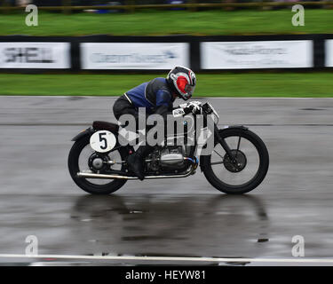 Lothar Singer, Klaus Ottlinger, BMW R5, Barry Sheene Memorial Trophy, Goodwood Revival 2016, 2016, Classic, Bikes, Motorräder, Goodwood, Stockfoto