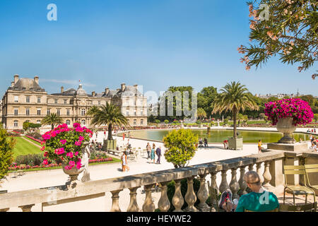 Sommertag im Jardin du luxembourg Stockfoto