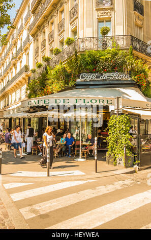 Café de Flore, Außenansicht Stockfoto