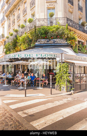 Café de Flore, Außenansicht Stockfoto