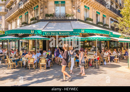 Les Deux Magots, Paris, Ile de France, Farnce Stockfoto