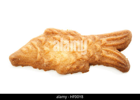 Spekulatius Kekse, niederländische Cookie in der Form eines Fisches Stockfoto