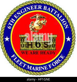 Das 6th Engineer Support Battalion (6th ESB) bietet Bau-, Technik- und logistische Unterstützung für Operationen des United States Marine Corps, einschließlich Kampfeinsätzen und humanitären Missionen. Stockfoto