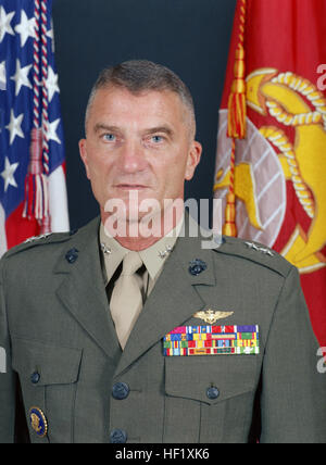 Porträt: US Marine Corps (USMC) Generalmajor (Autoguider) Ross S. Plasterer (unbedacht) Porträt des US Marine Corps Major General Ross S. Plasterer Stockfoto