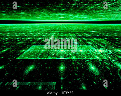 Perspektive Ornament - abstrakt Digital erzeugte Bild Stockfoto