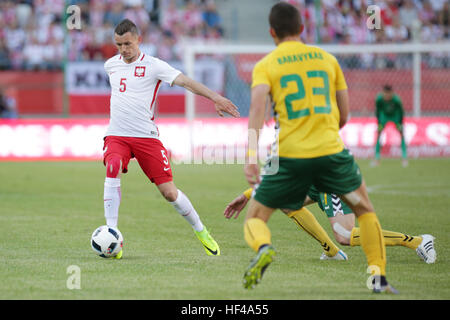 Krakau, Polen - 6. Juni 2016: Inernational freundlich Fußball Spiel Polen - Litauen o/p Krzysztof Maczynski Stockfoto