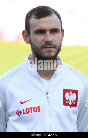 Krakau, Polen - 6. Juni 2016: Inernational freundlich Fußball Spiel Polen - Litauen o/p Filip Starzynski Stockfoto