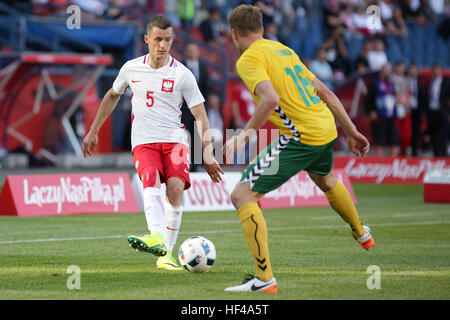 Krakau, Polen - 6. Juni 2016: Inernational freundlich Fußball Spiel Polen - Litauen o/p Krzysztof Maczynski Stockfoto