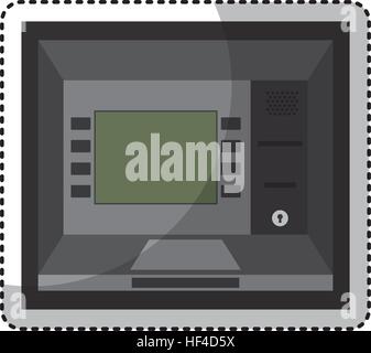 elektronischer Spender Bargeld isoliert Symbol Vektor-Illustration-design Stock Vektor