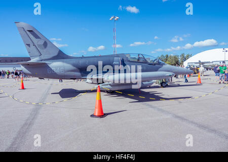 Tschechische Luftwaffe Aero L-159T1 Alca in Linköping, Schweden-27. August 2016: 90. Jahrestag der schwedischen Luftwaffe Stockfoto