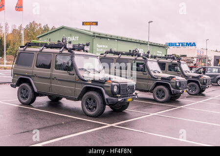 Schwedische militärische SUV Stockfoto