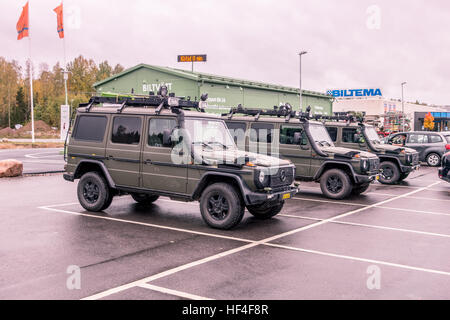 Schwedische militärische G-wagen Stockfoto