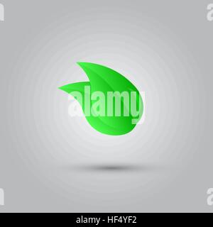 Eco-Symbol grün Blatt Vektor-Illustration isoliert Stock Vektor