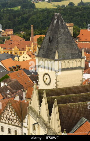 Luftaufnahme der Stadt Tabor in Tschechien Stockfoto