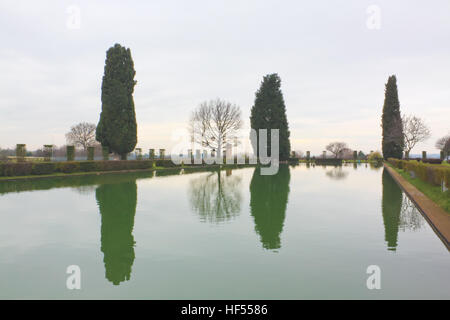 Blick auf den Garten der Villa Adriana. Stockfoto