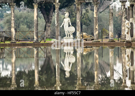 Villa Adriana Canopus Hauptteil mit Bögen Stockfoto