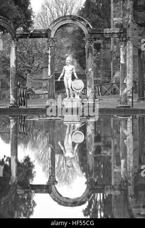 Villa Adriana Canopus Hauptteil mit Bögen. Stockfoto