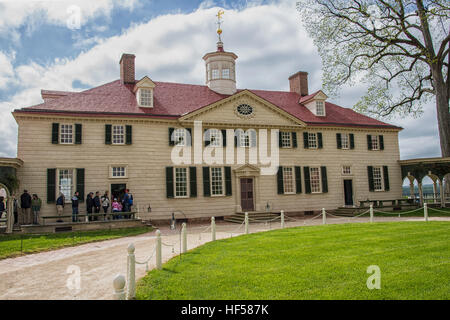 Washingtons Landsitz in Mount Vernon. Stockfoto