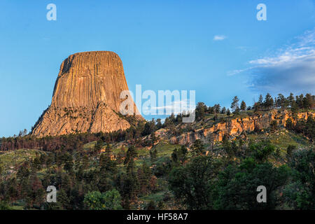 Devils Tower National Monument Monolith in Wyoming. Stockfoto