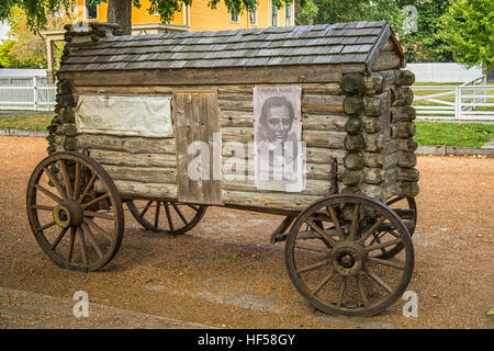 Abraham Lincoln Kampagne Wagen von 1860-Wahl. Stockfoto