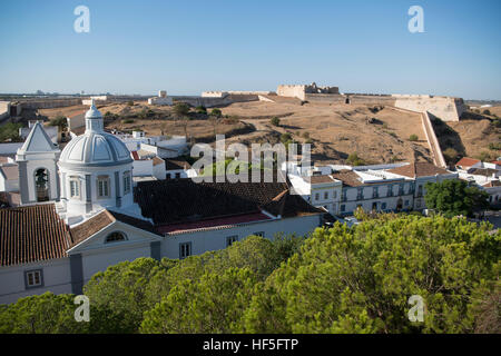 Die Forte Sao Sebastiao in der Stadt von Castro Marim an der Ost-Algarve im Süden von Portugal in Europa. Stockfoto