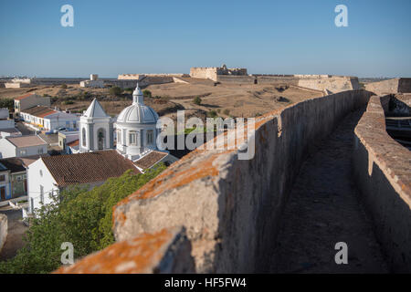 Die Forte Sao Sebastiao in der Stadt von Castro Marim an der Ost-Algarve im Süden von Portugal in Europa. Stockfoto