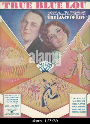 "Der Tanz des Lebens" 1929 Film Cover Sheet Music Stockfoto