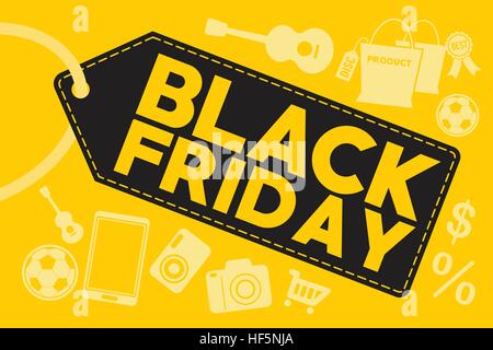 Schwarzer Freitag Vertrieb Bezeichnungswechsel Stock Vektor