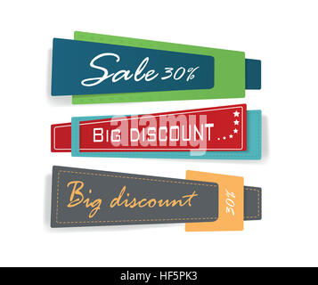 Reihe von bunten Fahnen. Stockfoto