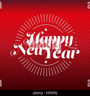 Happy New Year Vector Gold-Schriftzug Stock Vektor