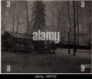 Waldlager, Protzen Bei der Schmiede. 12.Reit. Sch.Div. (5-II.1918.) 15711904) Stockfoto