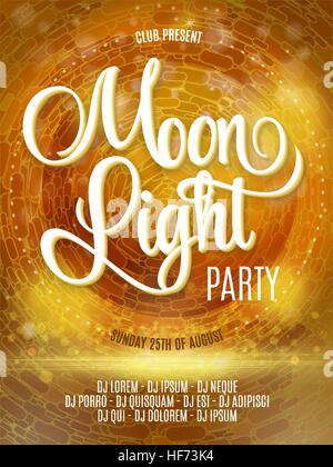 Hallo Sommer Beach Party Flyer. Vektor-Design EPS 10. Stock Vektor