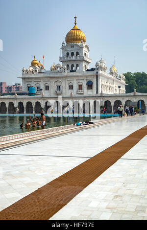 (Sikh-Tempel) Gurdwara Bangla Sahib, New Delhi, Indien Stockfoto
