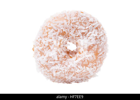 Kokos-Donut isoliert auf weiß Stockfoto