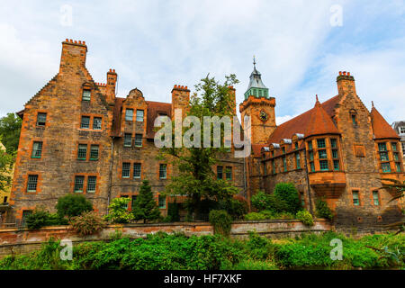 Bild von der berühmten und malerischen Dean Village in Edinburgh, Schottland Stockfoto