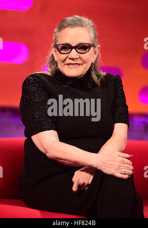 Datei Foto datiert 12.07.16 von Carrie Fisher, starb im Alter von 60, hat ihre Tochter Publizist sagte. Stockfoto