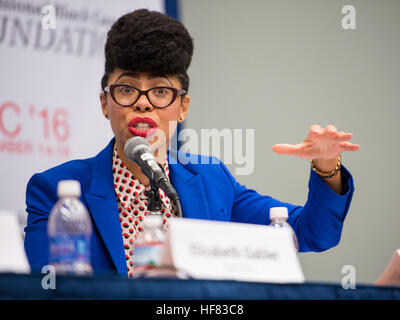 Dr. Knatokie Ford, senior Policy Advisor, White House Office of Science und Technology (OPNT) moderiert ein Panel auf "Frauen im Stamm: A Gender Gap zu Innovation" am jährlichen gesetzgebenden Kongress (ALC), im Besitz der Congressional Black Caucus, Donnerstag, 15. September 2016 im Washington Convention Center in Washington. NASA-Administrator Charles Bolden beteiligte sich auch in der zweiten Podiumsdiskussion, die "Versteckte Zahlen", einen Film über NASA Mathematiker Katherine Johnson hervorgehoben. Aubrey Gemignani) Stockfoto