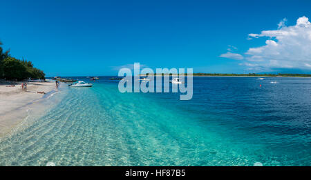 Touristischen Boote vertäut auf Gili Trawangan Lombok, Indonesien, Asien Stockfoto