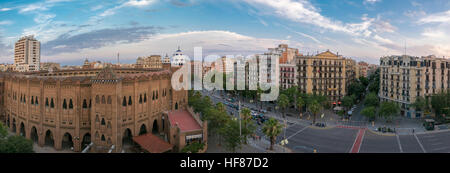 Placa de Toros Monumental - Stierkampfarena von Barcelona Stockfoto