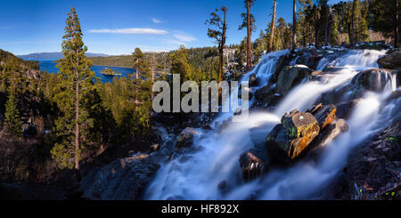 Adler fällt und Emerald Bay Lake Tahoe, Kalifornien Stockfoto