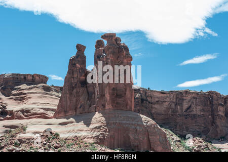 Drei Klatsch im Arches National Park, Utah Stockfoto