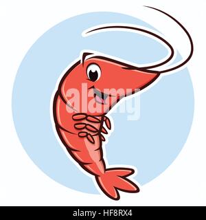 Cartoon-Garnelen Stock Vektor