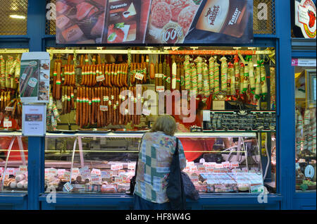 Grosse Markthalle, Budapest, Ungarn, große Markthalle, Ungarisch Stockfoto