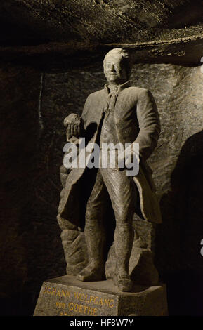 Salzfigur, Johann Wolfgang von Goethe, Salzmine, Wieliczka, Polen, Salz Figur, Salzbergwerk, Polen Stockfoto