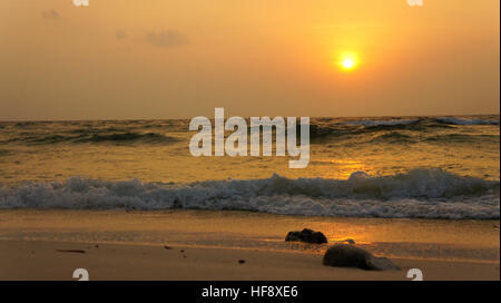 Sonnenuntergang am Neil Insel der Gruppe der Andaman Nicobar. Stockfoto